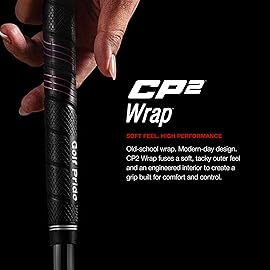 Golf Pride CP2 Wrap Golf Club Grip - Classic Wrap Grip with High-Tack Soft Rubber for Comfort & Control - Less Tension & More Power with Plus4 Technology - Midsize - 8 Pack