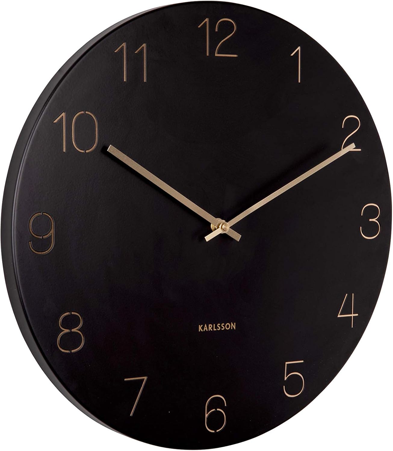 Karlsson Wall Clock ‘Charm Engraved’ 40cm Black (KA5762BK) BigaMart