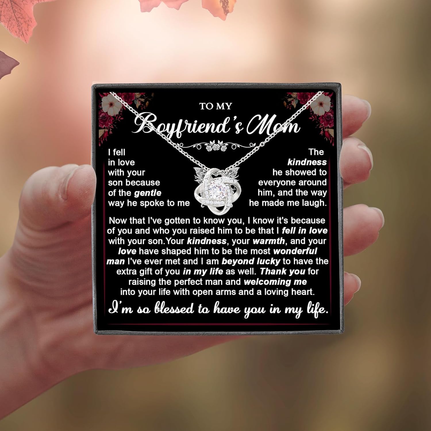 To My Boyfriend's Mom Necklace - Birthday Gift, Mom's Gift From Girlfriend - Image 5