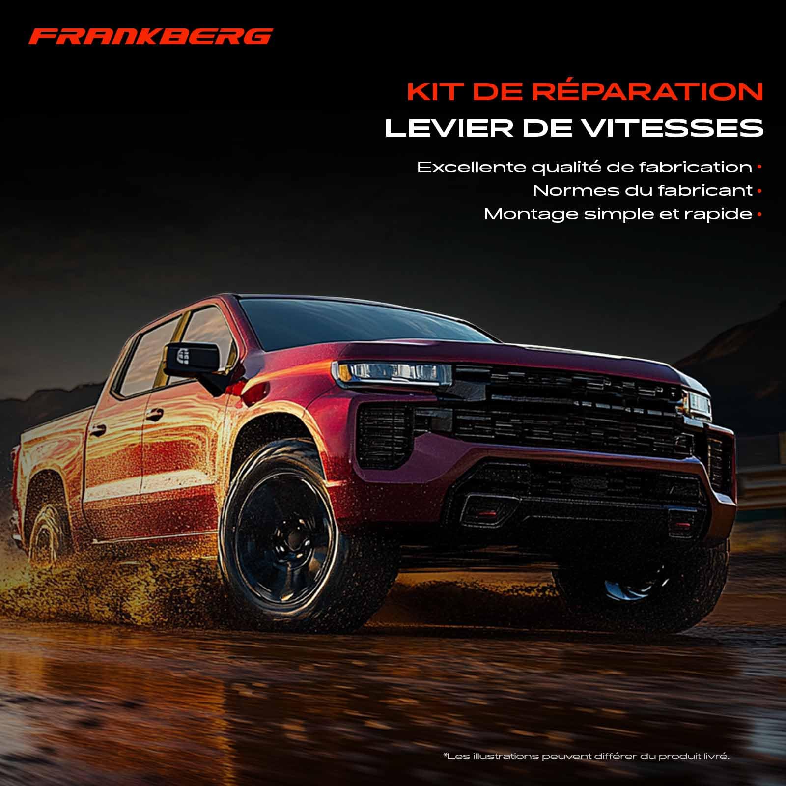 Frankberg kit de levier de vitesse Compatible avec Golf IV Cabriolet 1E7 Golf III 1H1 Polo Variant 6V5 Polo Classic 6V2 V.e.n.t.o 1H2 Remplacer# 1H0711173