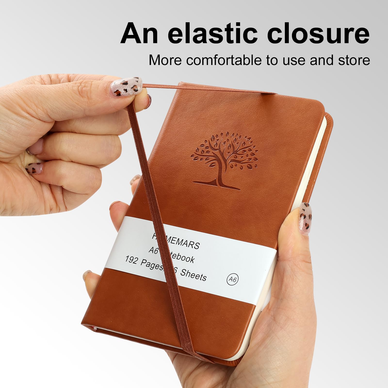 HOMEMARS Pocket Notebook, Small Notebook, 3 Pack, Pocket Notepad,14.4 cm x 9.6cm, A6 Notebook, Small Notepad, Brown, Green - Image 2