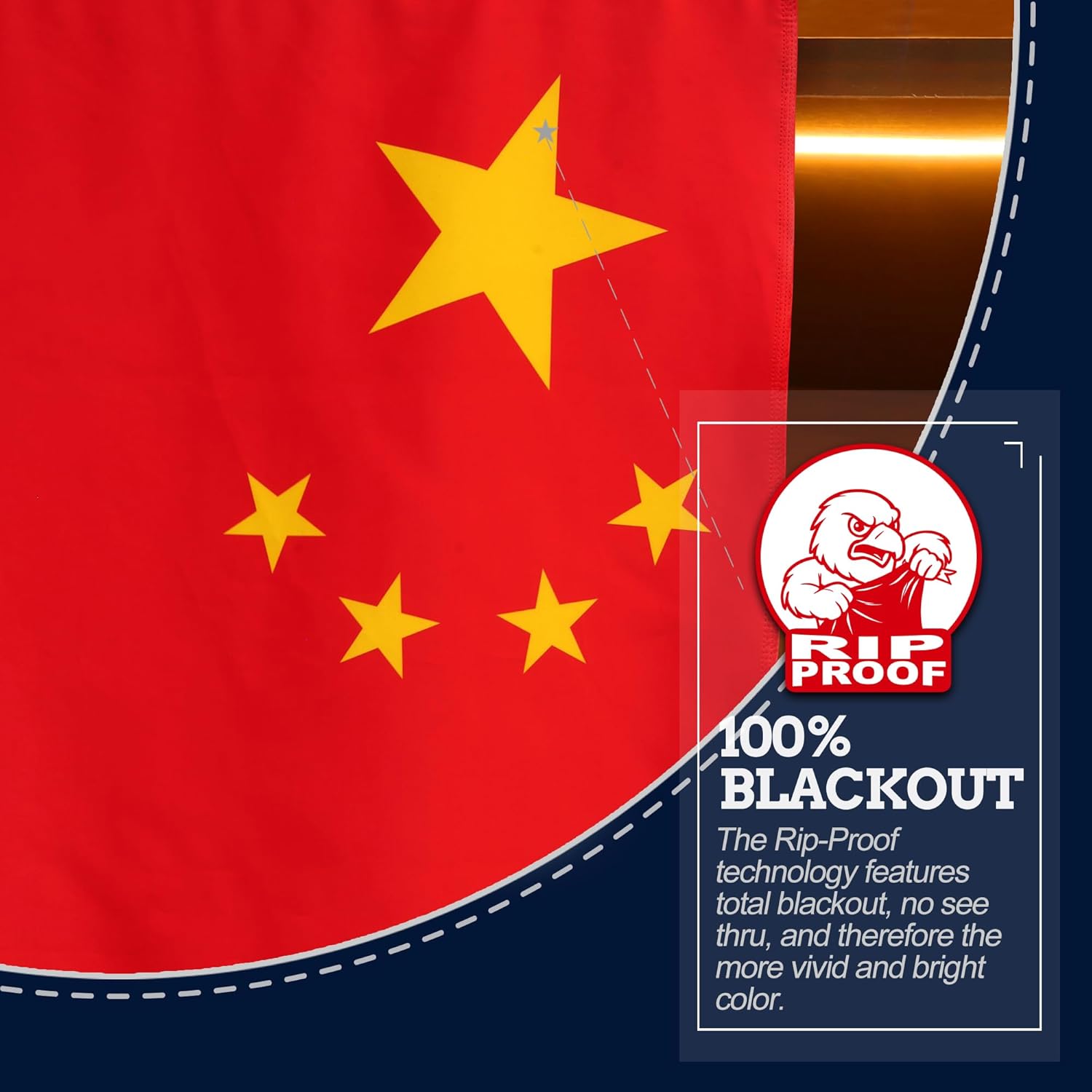 Anley Rip-Proof Double Sided 3-Ply China Flag 3x5 Foot - Vivid Color, Canvas Header and Wrinkle Resistant - The Strongest, Longest Lasting Chinese National Flags 3 X 5 Ft