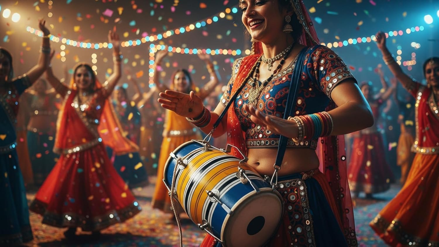 Set di tamburi classici indiani folk tabla Dholak da 30,5 cm, fatti a mano, in legno e pelle, con 14 bulloni regolabili e chiave di accordatura, strumenti musicali a percussione a mano per musicisti