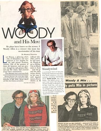 Woody Allen original clipping magazine photo lot #N6099