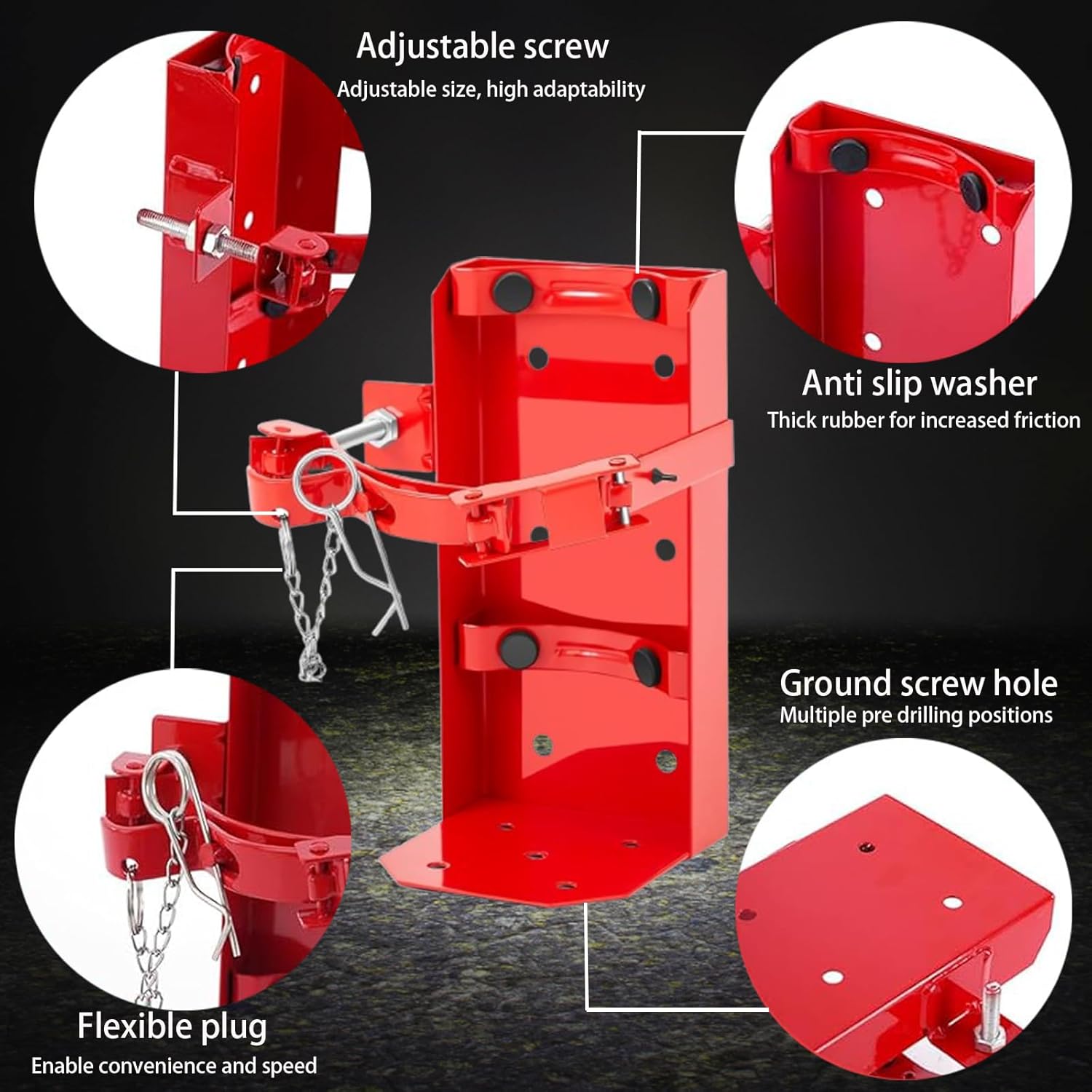 Fire Extinguisher Mount,Fits 20lb Dry/10lb Co2 Extinguisher, Heavy Duty Fire Extinguisher Holder Perfect for Wall Mount,for School Home Garage Laboratory and Vehicle (20LBS)