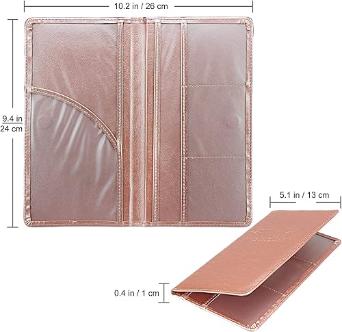 Miniatura 32 de Tarjetero de alta calidad para registro y seguro de automóvil con cierre magnético, organizador de coche para documentos, tarjetas, licencia (negro)