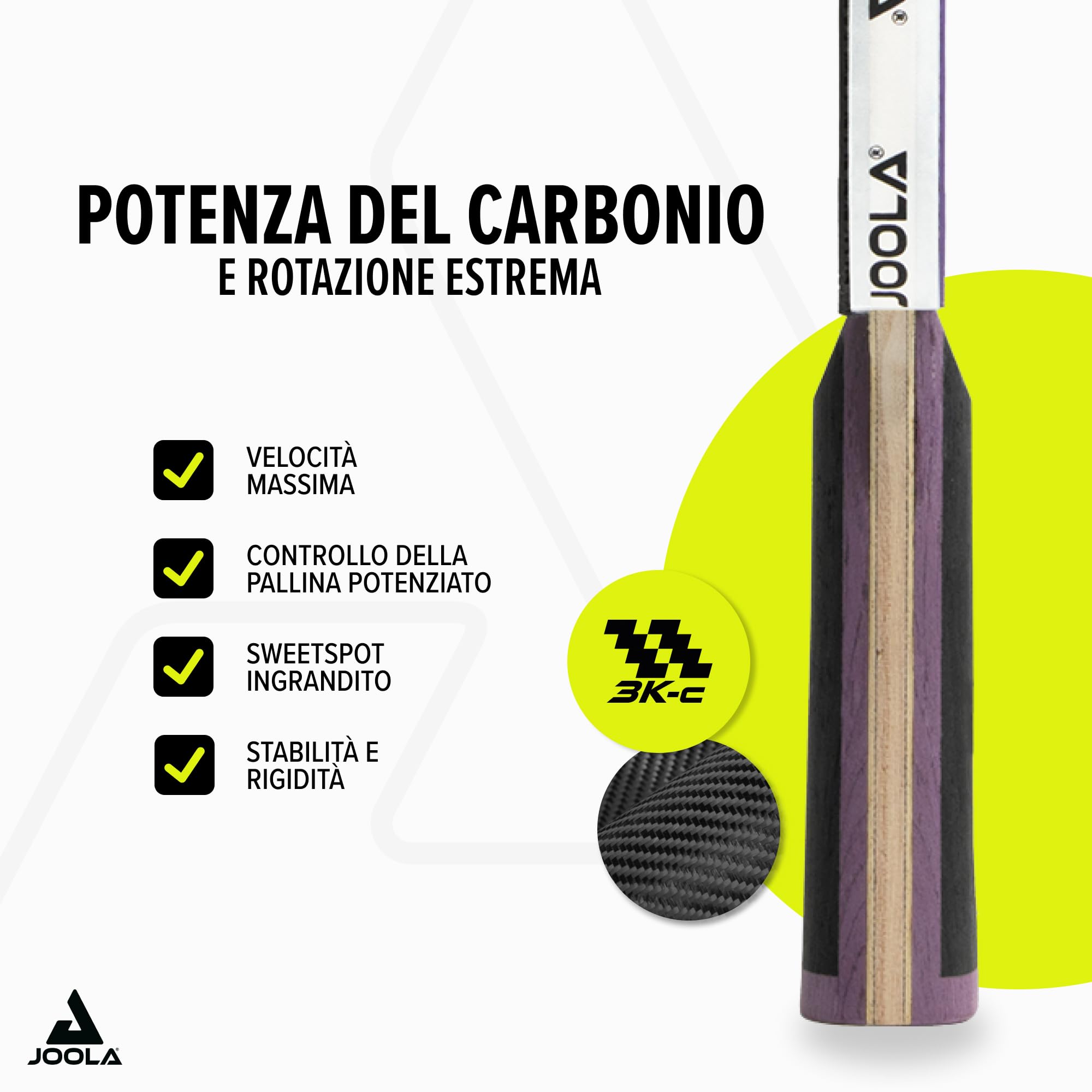 JOOLA White Infinity – Racchetta da Ping Pong Professionale con Confezione Magnetica