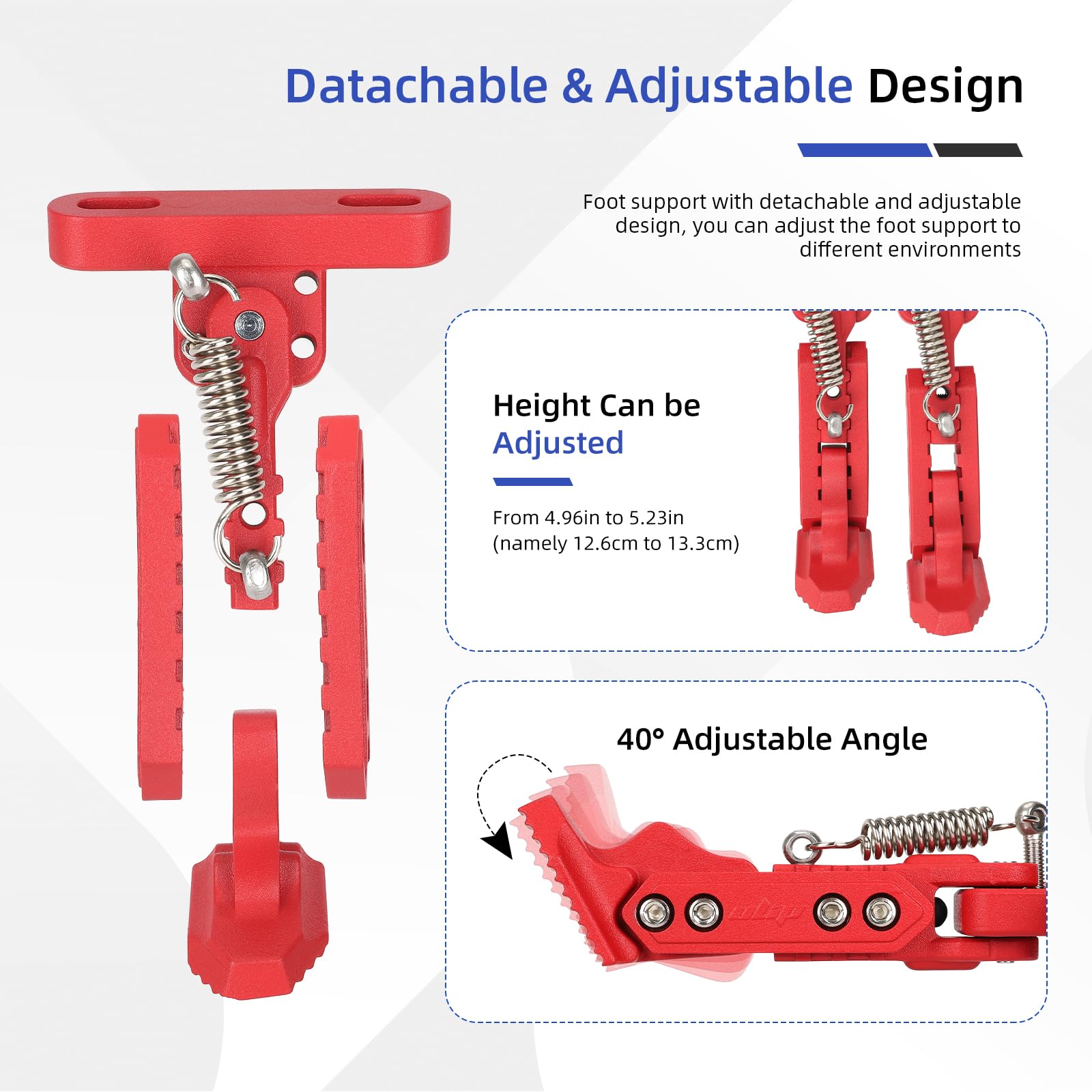 ulip Béquille réglable pour trottinette électrique - Accessoires de rechange pour Xiaomi 4 Segway Ninebot F Series Xiaomi M365 1S Pro Pro2 MI3 Scooter Rouge