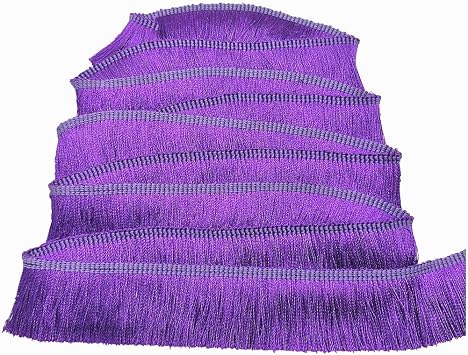 FQTANJU 1" wide Decorative polyester Fringe Trim, Lace Trim, 5 yards purple