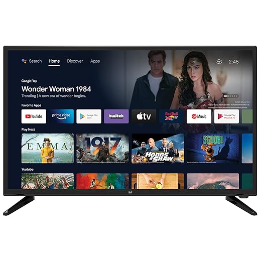 Dual Smart Android TV 32'' (80cm) HD - WiFi - Netflix - Prime Video - Chromecast - 3xHDMI - 2xUSB