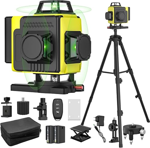 Niveau Laser Autonivelant 360° X 4, Lazer Niveaux Chantier 4d 16 
