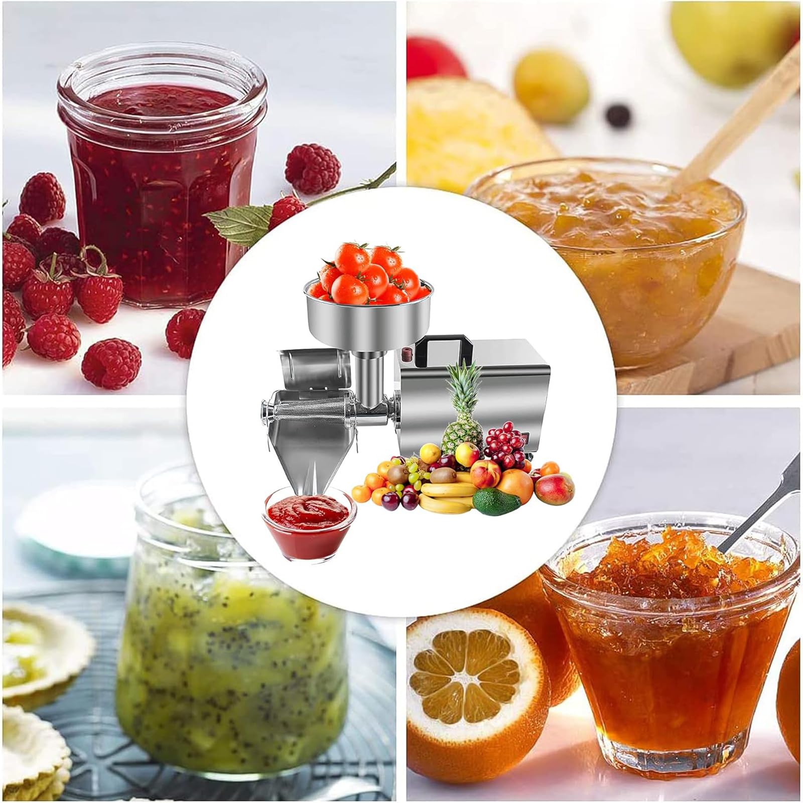 Filtro per pomodoro in acciaio inox, efficiente e facile da pulire, per inscatolare passate di pomodoro
