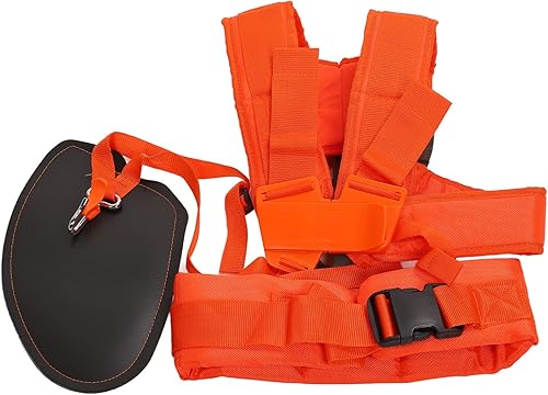 TOPINCN Correa para cortacésped, correa de arnés de doble hombro ajustable para recortadora de césped, correa de hombro para ahorro de mano de obra