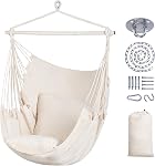 SUNCREAT 2-in-1 Chaise à suspension convertible avec support, Space Sauver la chaise de hamac avec stand, brevet en attente, gris foncé