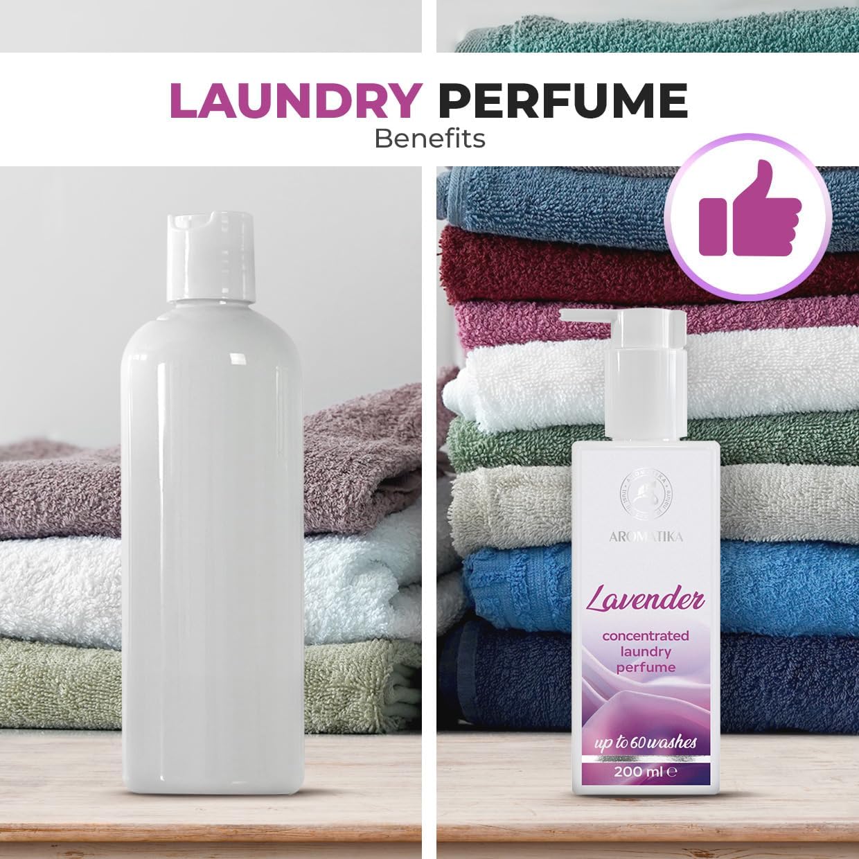 Concentrated Laundry Perfume Lavender 200ml - Liquid Perfume Laundry - Linen Freshener - Laundry Scent Booster - Cotton Perfume - Washing Fragrance - Flower Scent