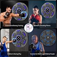 LeuKoles Bluetooth Zenés Boxzás Gép LED Világítással 7 Módú Fali Boxzsák Kesztyűvel 7