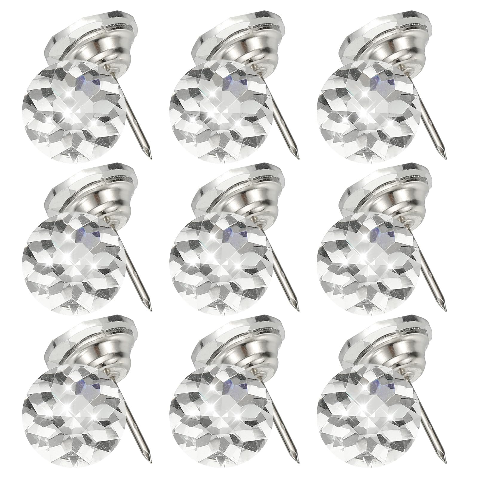 Clous d'ameublement en cristal 20 mm uxcell pour tufting canapé et lit x25
