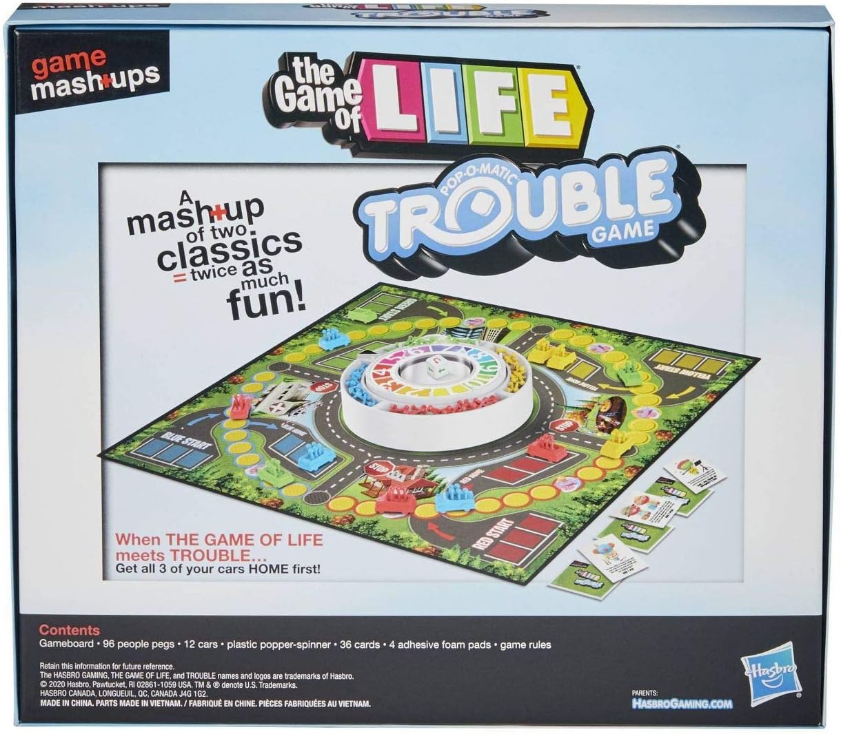 Hasbro Gaming Game Mashups Life and Trouble