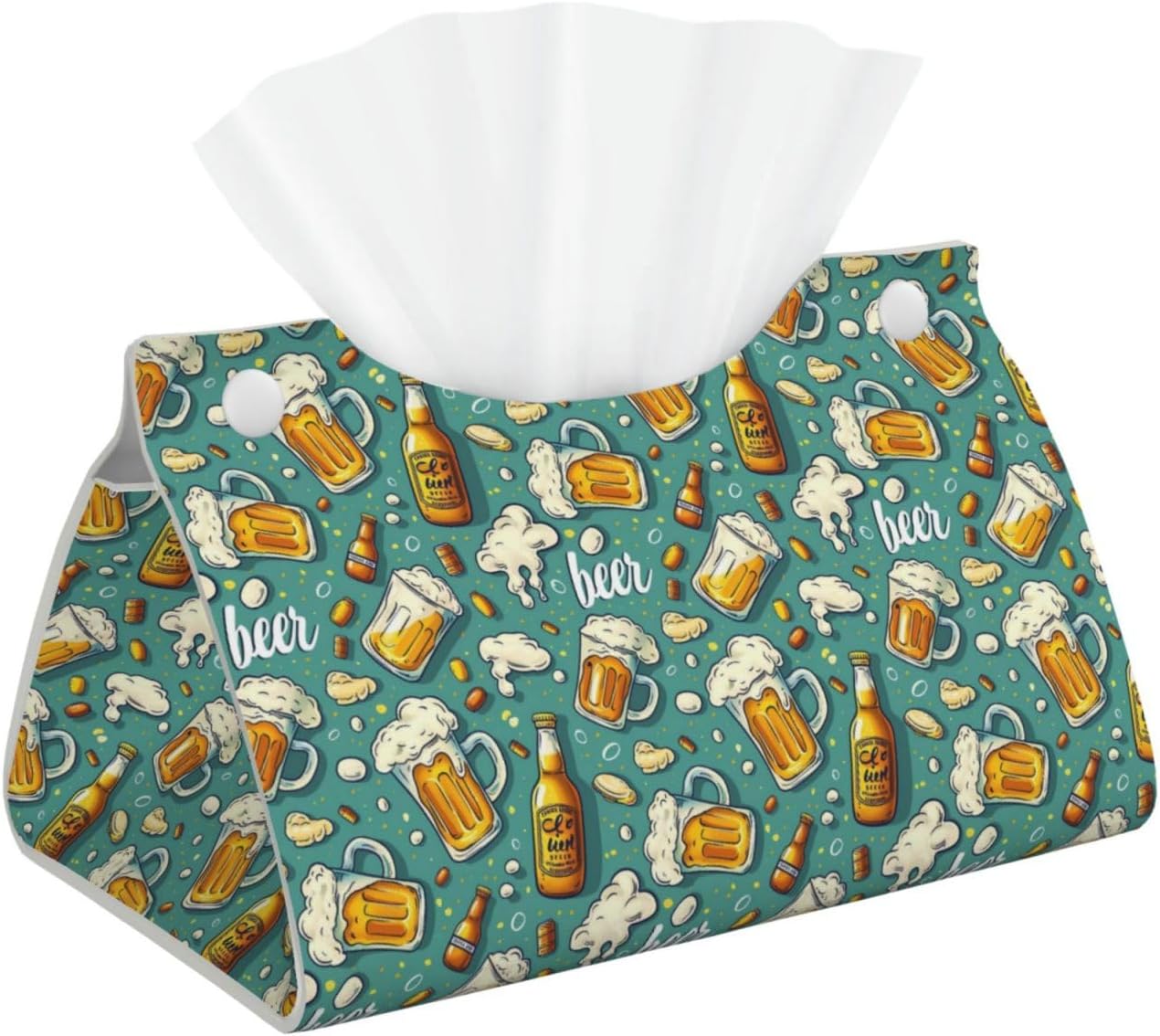 Beer Mug 3 Rectangle Tissue Box Cover