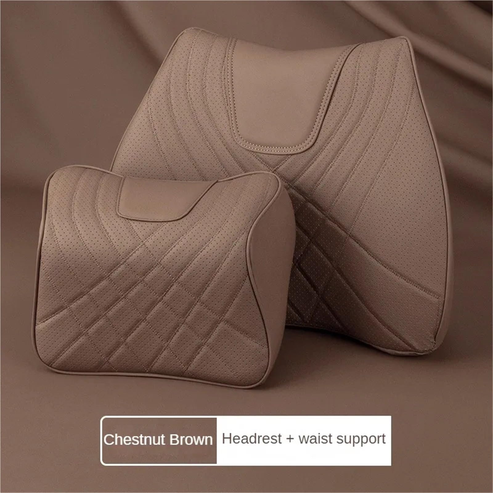 Headrest For Car Seat Para S400 S450 S500 S480 S350 Reposacabezas Coche Reposacabezas Cuero Soporte Para Cuello Y Cintura Anti-Fatigue Lumbar Cushion(A5 1pcs)