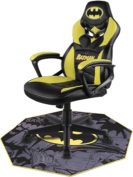 SUBSONIC DC Comics Batman - Non-Slip Gamer Floor Mat for Gaming Chairs and Office Chairs - 39' x 39'