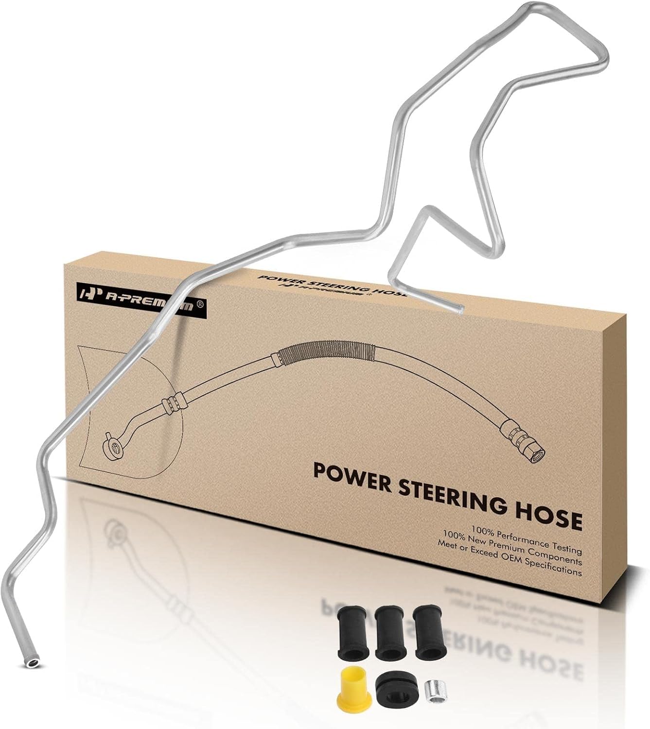 A-Premium Power Steering Return Hose Line Assembly Compatible with Mazda 6 2003 2004 2005, 3.0L, Intermediate Pipe