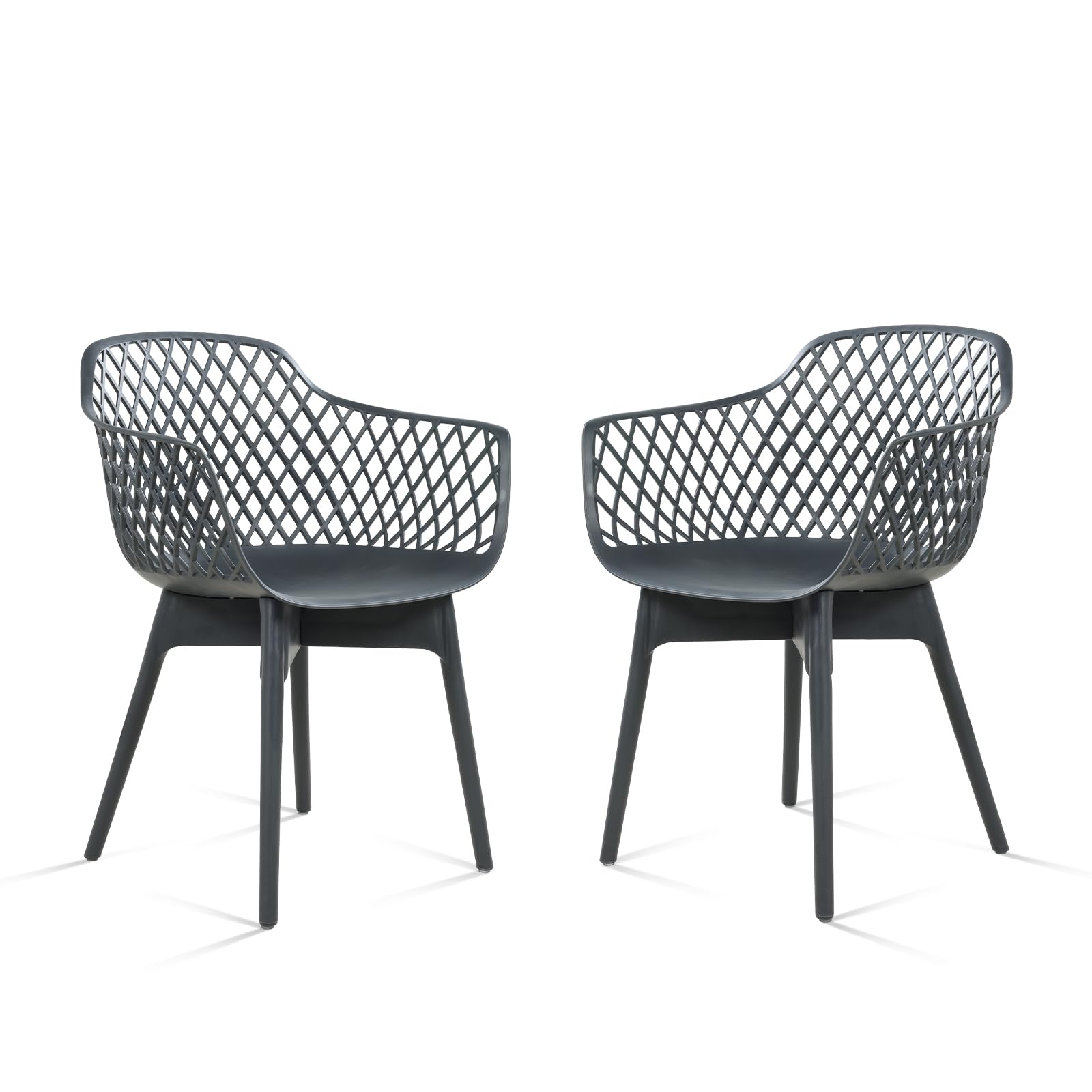 Chaise de salle manger design moderne en plastique durable avec patins de protection