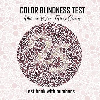 COLOR BLINDNESS TEST , Ishihara Vision Testing Charts Test Book With NUMBERS