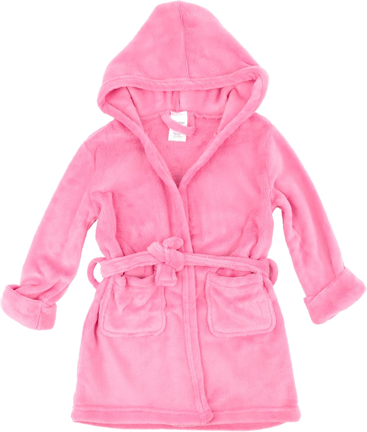 Leveret Kids Boys Girls Fleece Hooded Robe Variety of Colors (Size 2-16 Years)