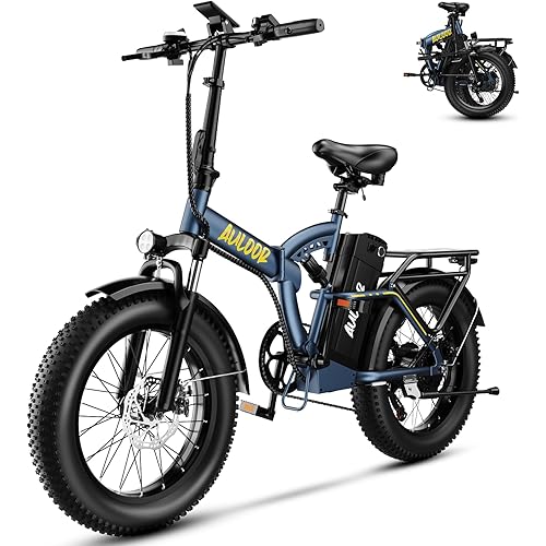 1000W Folding Electric Bike, 48V 20AH Large Removable Battery E Bike,30+MPH, 80 Miles Max Range, 20" Fat TireElectric Bike for Adults, Adult Electric Bicycles for CommuteBeach Snow