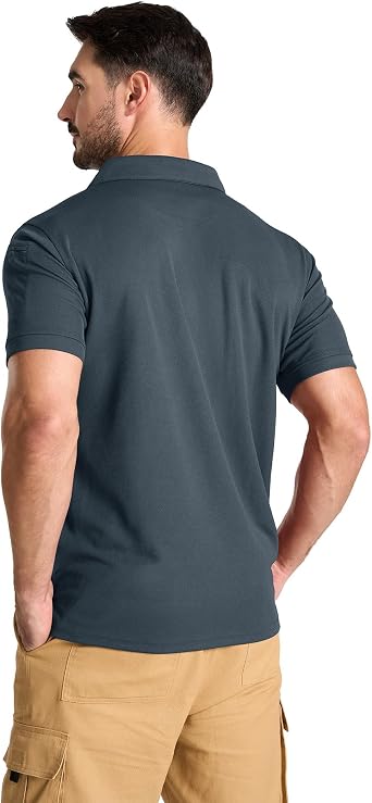 ZITY 3 Pack Mens Polo Shirts Short Sleeve Golf Moisture-Wicking Shirts for Men