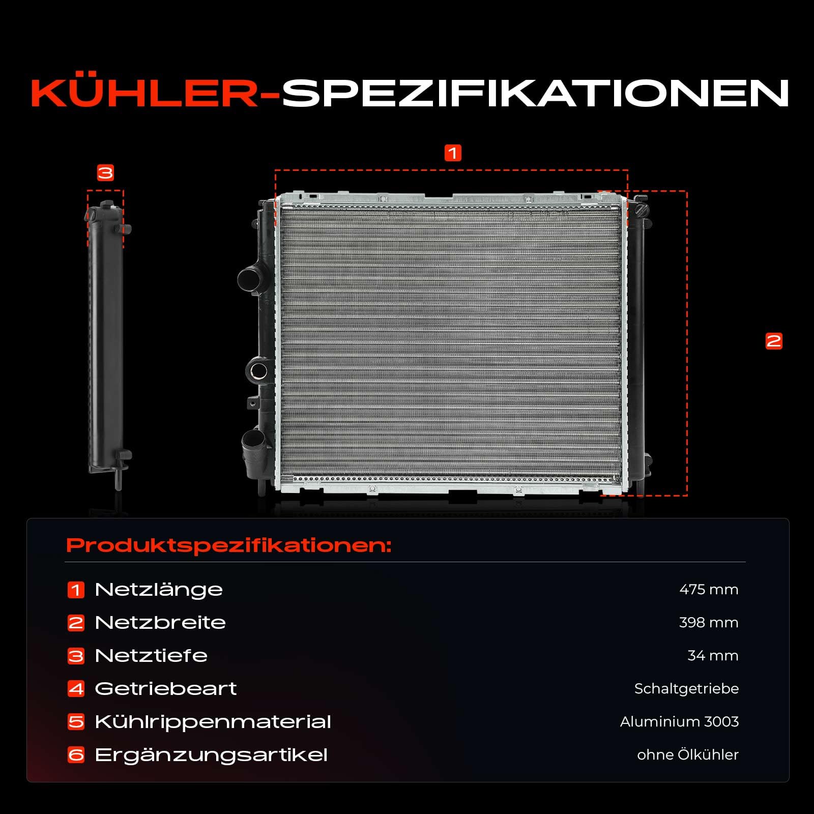 Frankberg Radiateur de liquide de refroidissement 63855A