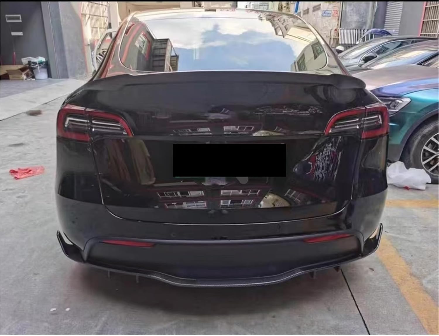 車のリアバンパーディフューザーリップテスラモデル Y スポーツユーティリティ 4 ドア 2019-2021 レーシングリアディフュー