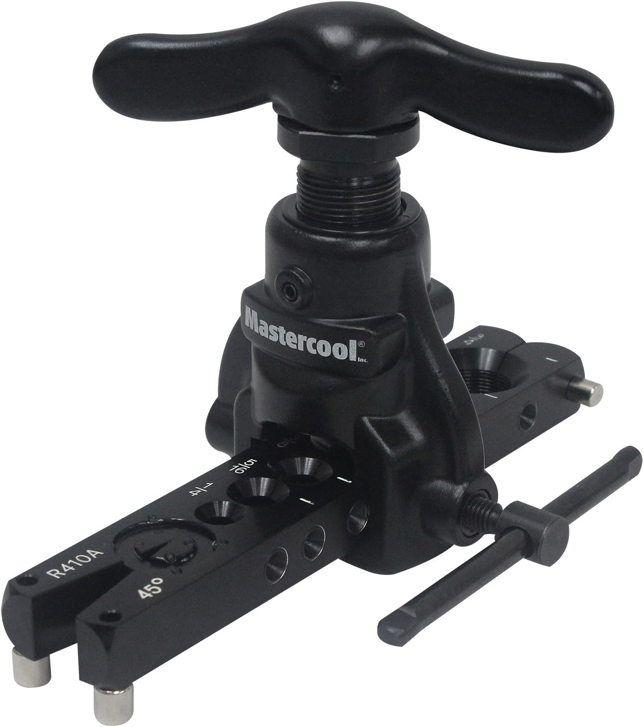 Mastercool 70058-A Eccentric Flaring Tool Kit – Includes Cutter, Reamer, and Tool – 1/4" to 3/4" Tubing – 45° SAE Flares – HVAC and Automotive