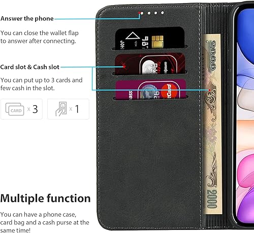 Miniatura 2 de Havaya Funda tipo cartera para iPhone 11 con tarjetero para mujer, funda tipo cartera para iPhone 11 con ranura para tarjeta de crédito, funda con