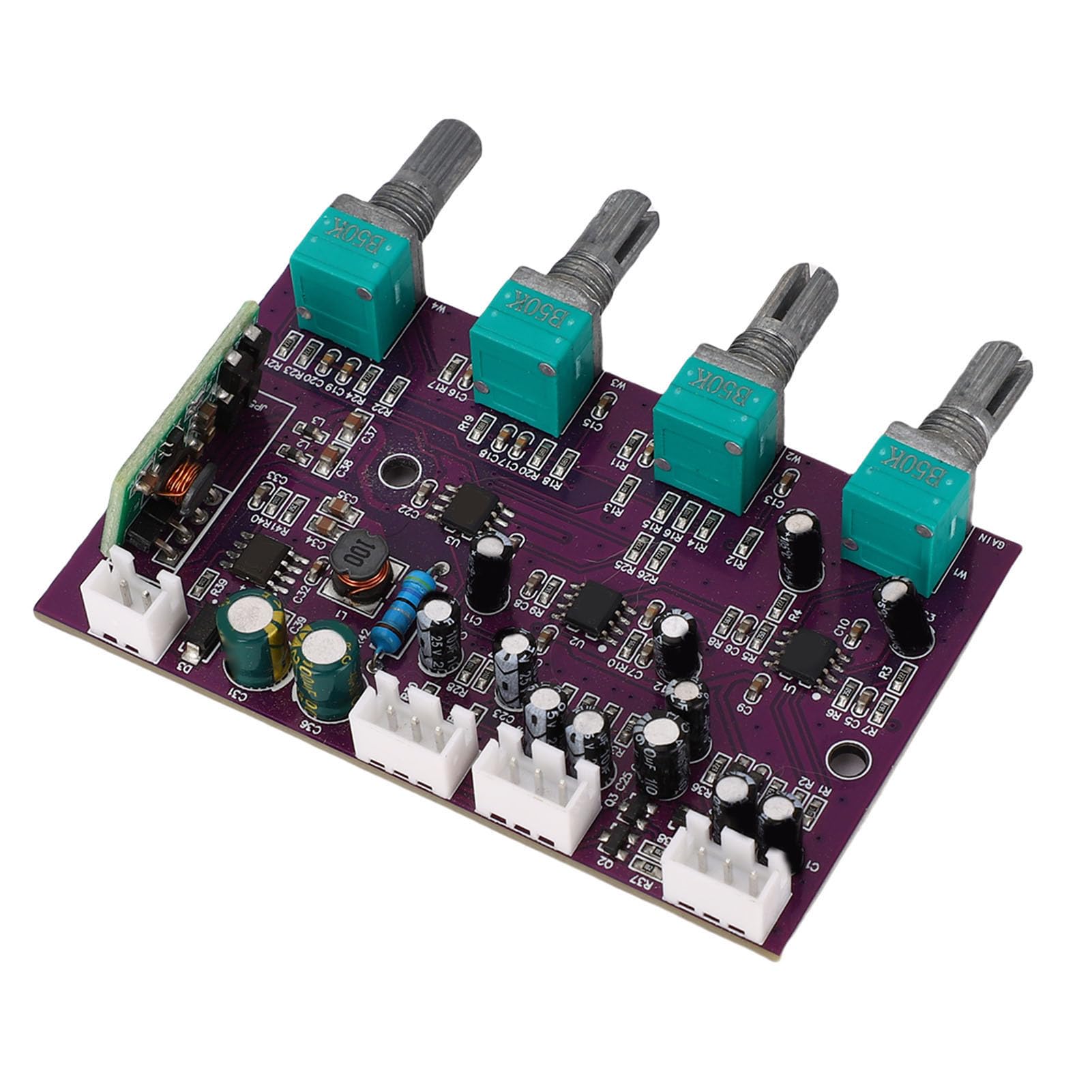 Placa de Preamplificación, Preamplificador HiFi NE5532 con Función de Silencio, Ganancia de 14 DB, Equipo de Sonido para Audiófilos