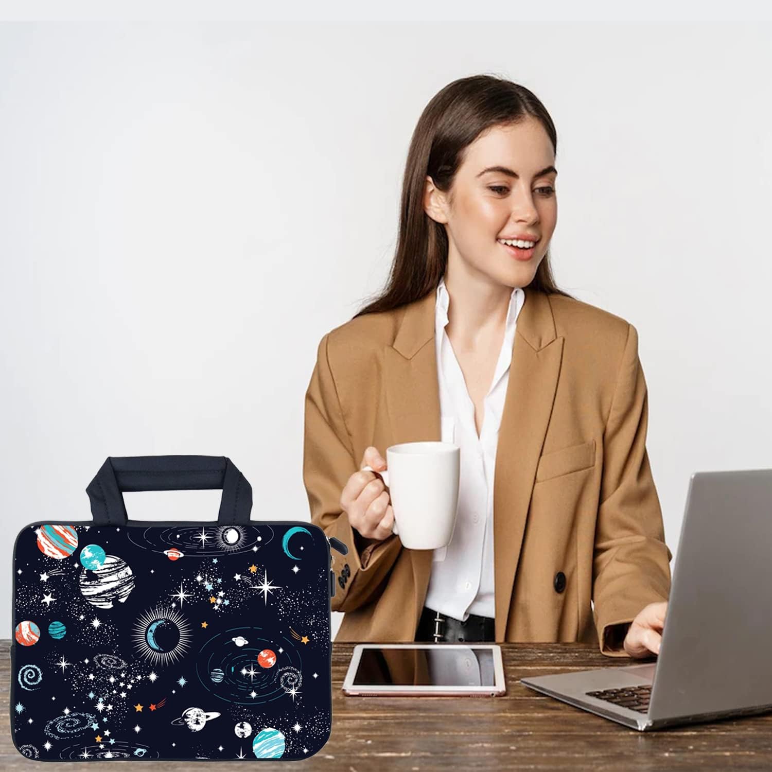 AMARY14 15 15.4 15.6 inch Laptop Handle Bag Computer Protect Case Pouch Holder Notebook Sleeve Neoprene Cover (Galaxy) - Image 2