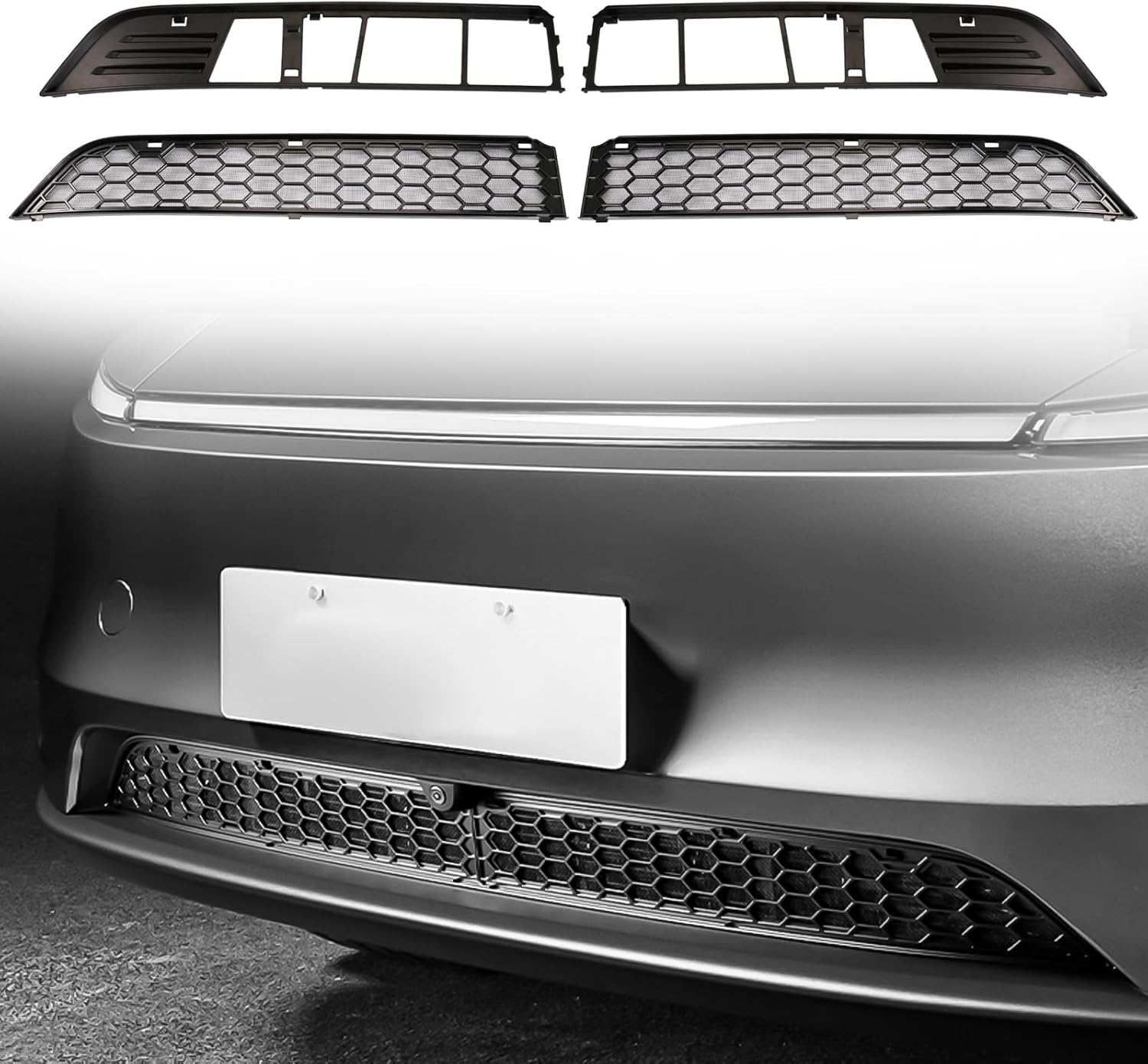 Grille Mesh Inserts for 2025 2026 Tesla Model Y Juniper Front Air Inlet Vent Grille Cover Replacement for Model Y Juniper Accessories Replacement with Protection Accessories for Tesla