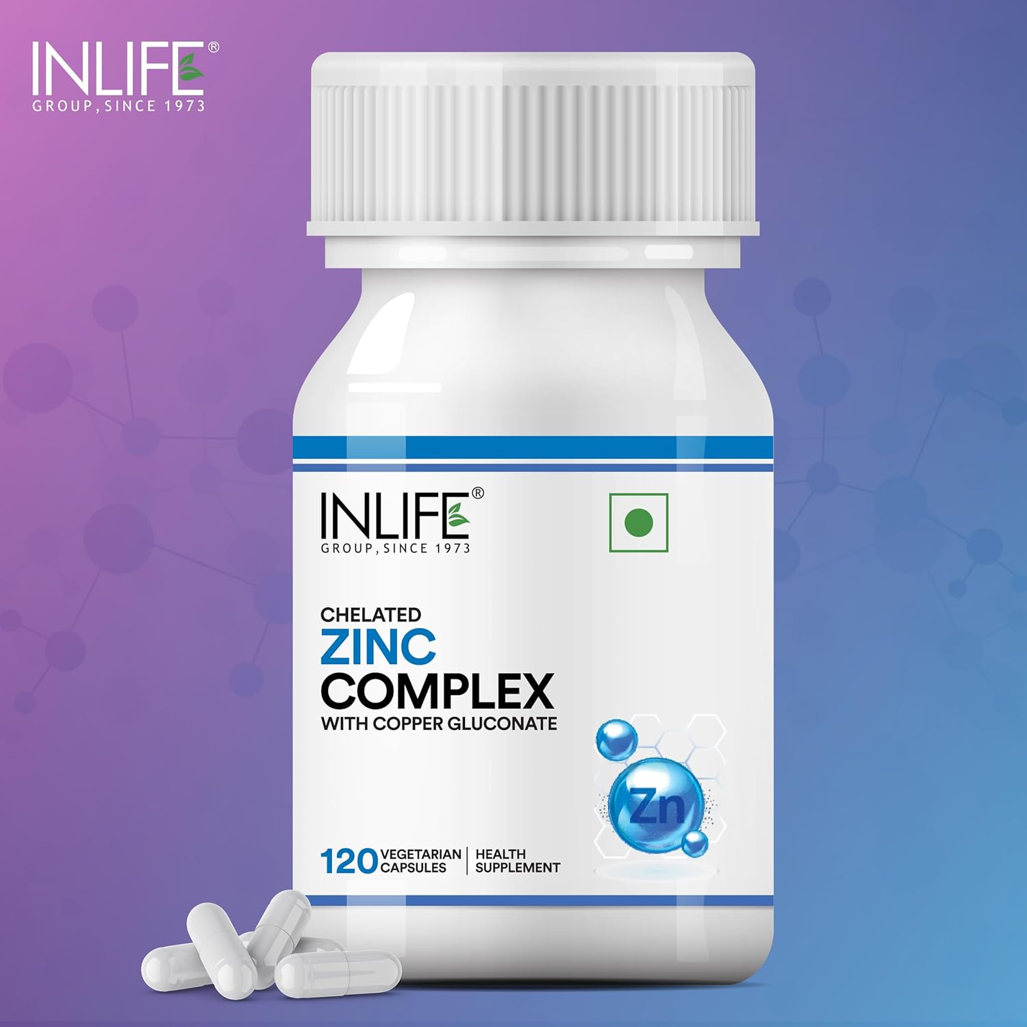 Inlife zinc supplements with zinc picolinette and gluconate complex, copper gluconate | Immune support, promotes overall welfare, promotes skin health, AIDS digestion for men and women - 120 veg capsules (pack of 1) Inlife zinc supplements with zinc picolinette and gluconate complex, copper gluconate | Immune support, promotes overall welfare, promotes skin health, AIDS digestion for men and women - 120 veg capsules (pack of 1)