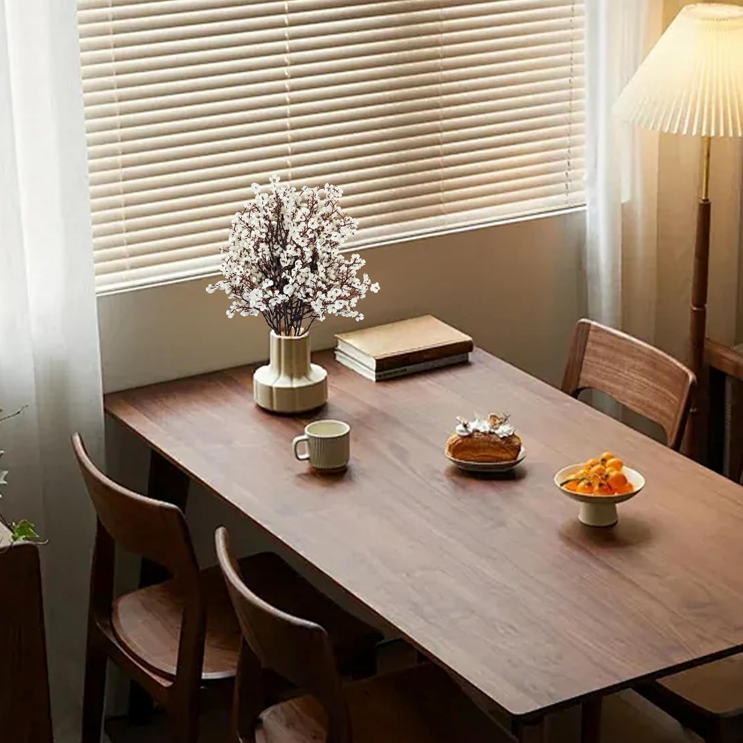 Babys Breath Artificial Flowers 6Pcs Fake Flowers Real Touch Faux Gypsophila Bouquet for Home Wedding Party Table Decor (White) - Image 4