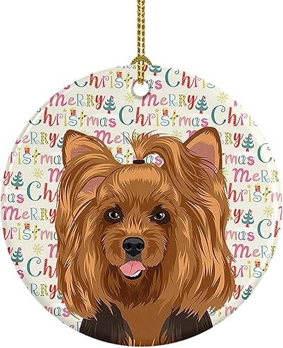 Miniatura 7 de Caroline's Treasures Adorno navideño de husky siberiano en blanco y negro #2 de cerámica para árbol de Navidad, decoración colgante para el hogar,