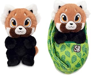 Swaddle Babies 9.5-Inch Cuddle Red Panda Plush Toy in Sling - Soft & Adorable Stuffed Animal with Cozy Comfort Sling for Kids for Animal Lovers and Collectors