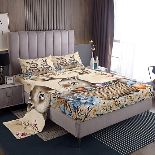 Miniatura 35 de Castle Fairy Juego de sábanas con estampado musical rústico, tamaño individual, juego de sábanas con estampado de instrumentos de guitarra y bajo,