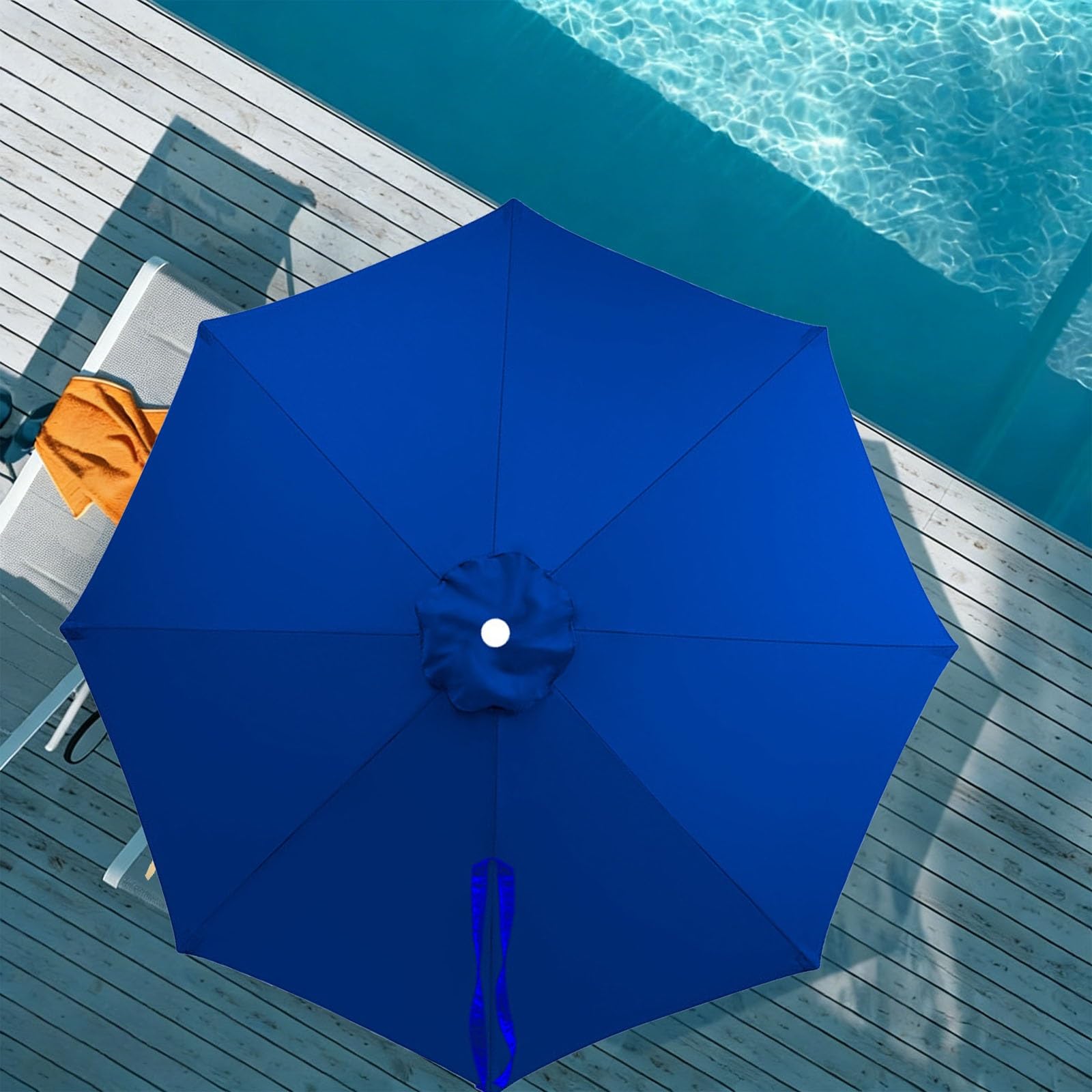 GZDXBF Tettoia Di Ricambio Per Ombrellone Da Giardino A 6/8 Bracci, Uv50+, Impermeabile, Copertura In Tessuto Per Ombrellone Da 200cm/270cm/300cm, Telo Di Ricambio(Color:Brown,Size:6 ribs: 2m/6.5ft