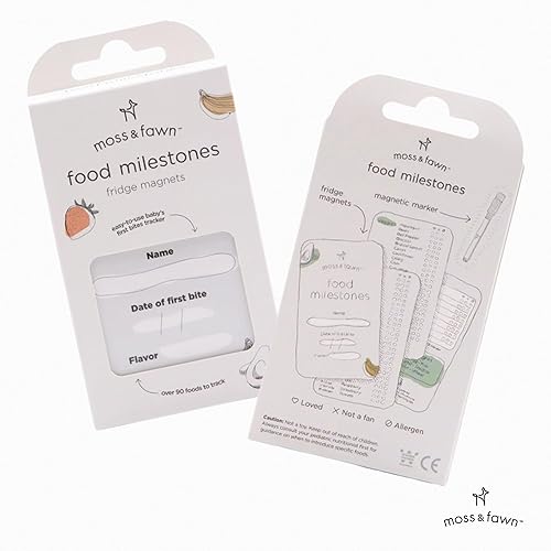 Miniatura 5 de Moss and Fawn Juego de imanes para nevera con puntas de alimentación adicionales y marcador de borrado en seco, seguimiento completo, tabla de