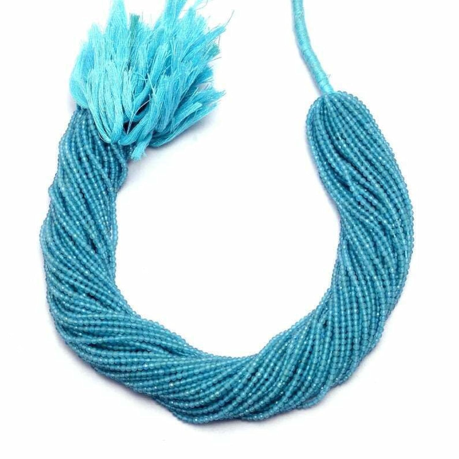Perles de jade bleu aqua naturel 2mm 2.5mm rondelles facettées pour bijoux A-1-831