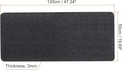 Miniatura 2 de PATIKIL Protector de alfombrilla de escritorio de 47 x 20 pulgadas, alfombrilla de mouse suave y lisa de doble cara para oficina y hogar, gris oscuro