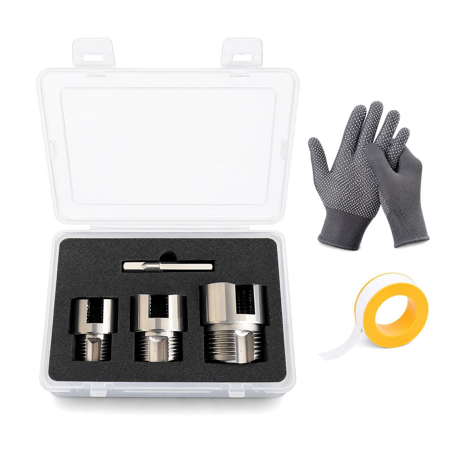 6Pcs Pipe Thread Cutting Tool, Internal & External PVC Threading Set