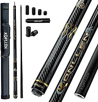 Vista 14 de KONLLEN Carbon Fiber Pool Cue Stick 58-inch Professional Pool Sticks for Adults Full Carbon Technology Low Deflection Pool Cue Billiard Cues with