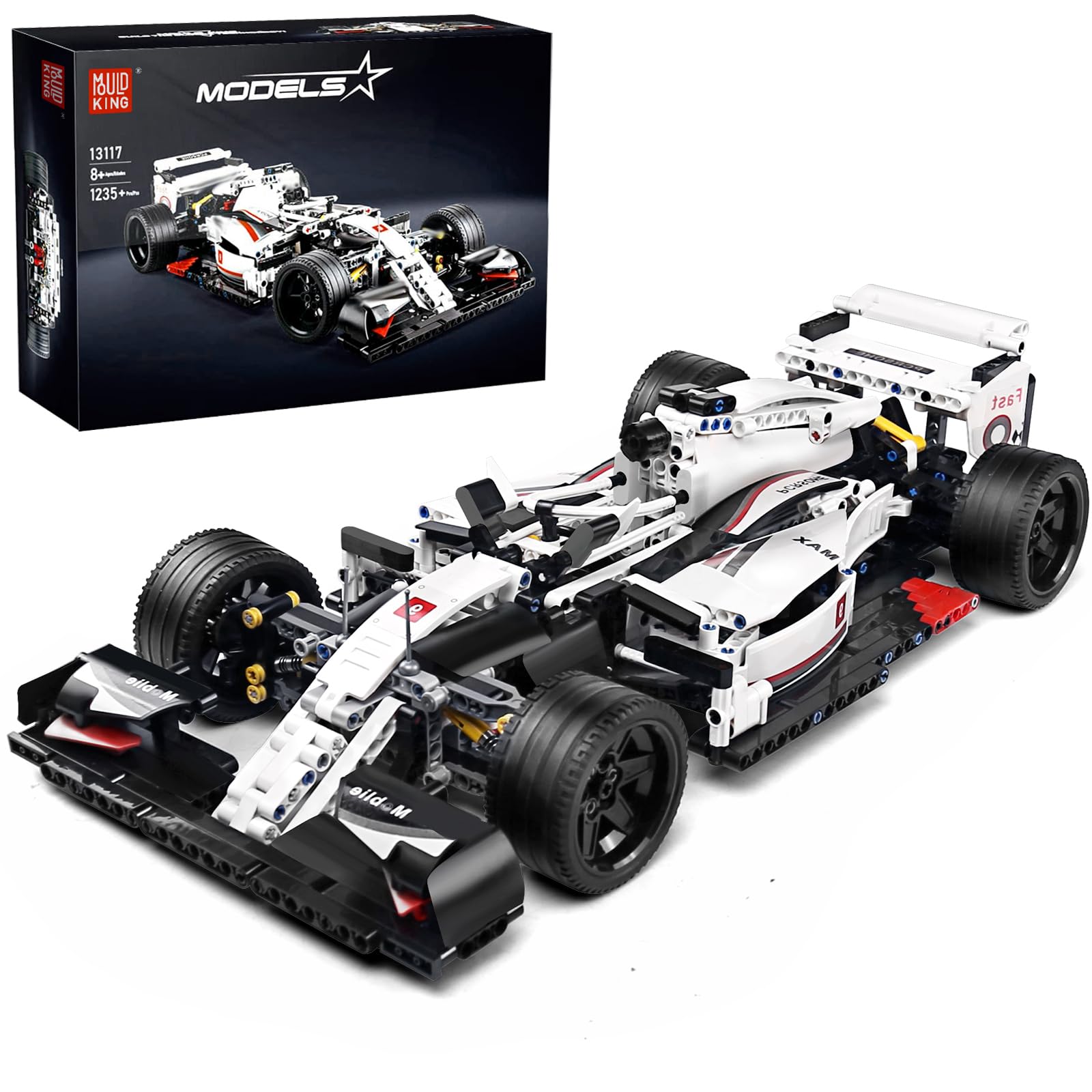 Mould King Technique Formula Race Car Building Blocks, 1235 pieces Building Set for Children - Collector's Item - Gift for Boys & Girls from 10 years old or Adult Fans (Static Version)